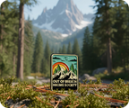 Out Of Breath Hiking Society Travel Pin Badge