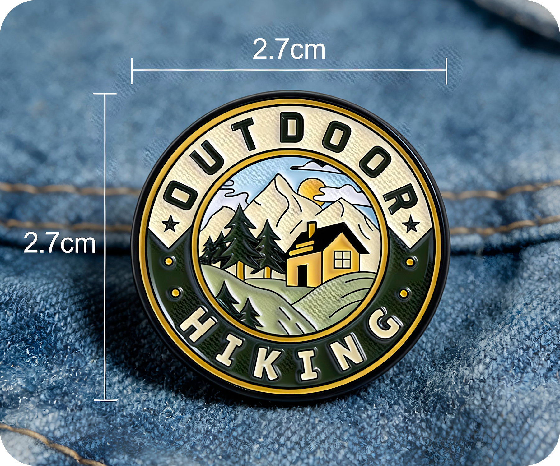 Outdoor Hiking Travel Pin Badge