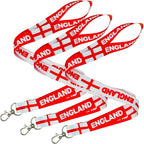 3 X England National Flag St George Cross Lanyard