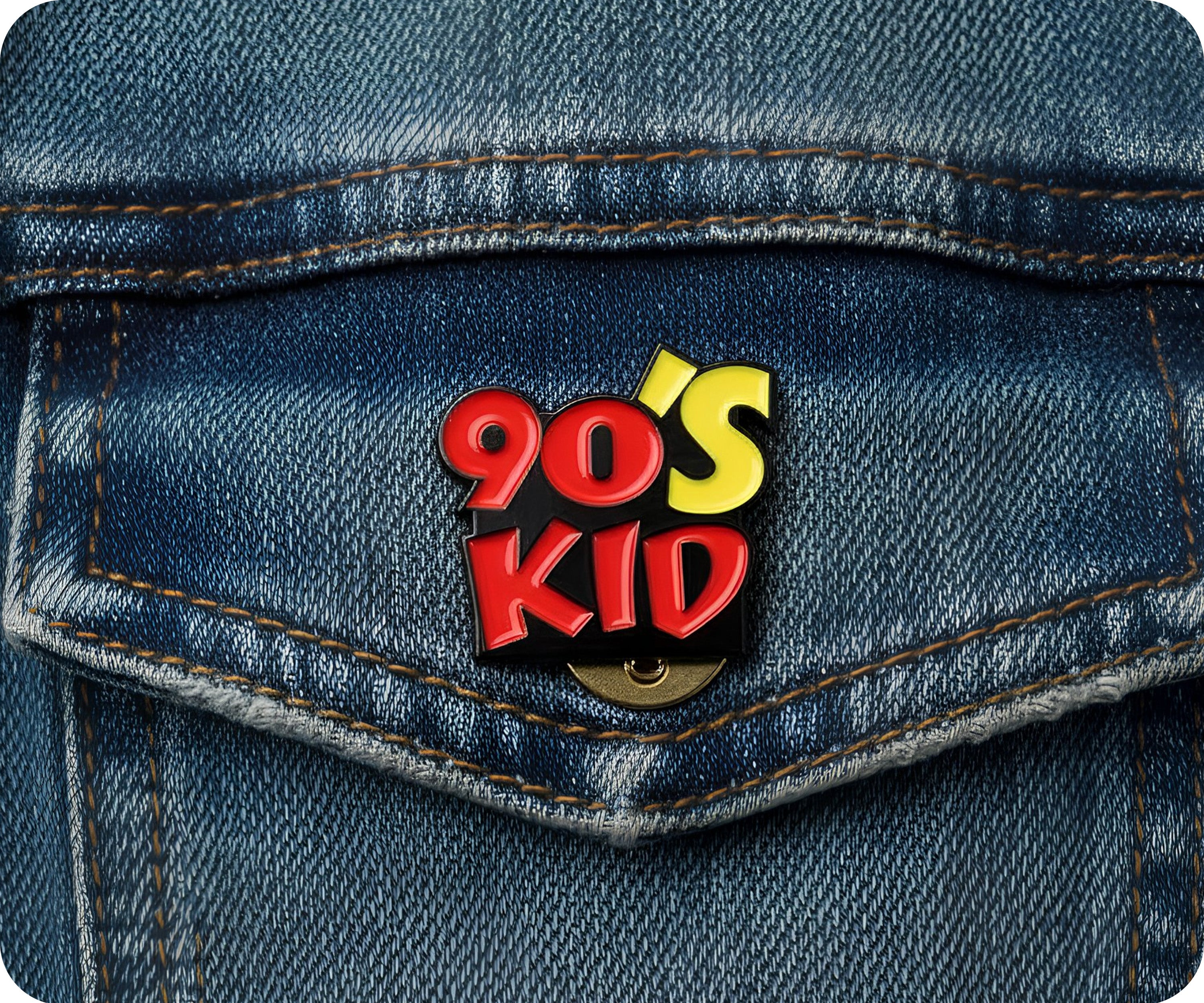 90's Kid Pin Badge