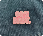 90's Baby Pink Pin Badge