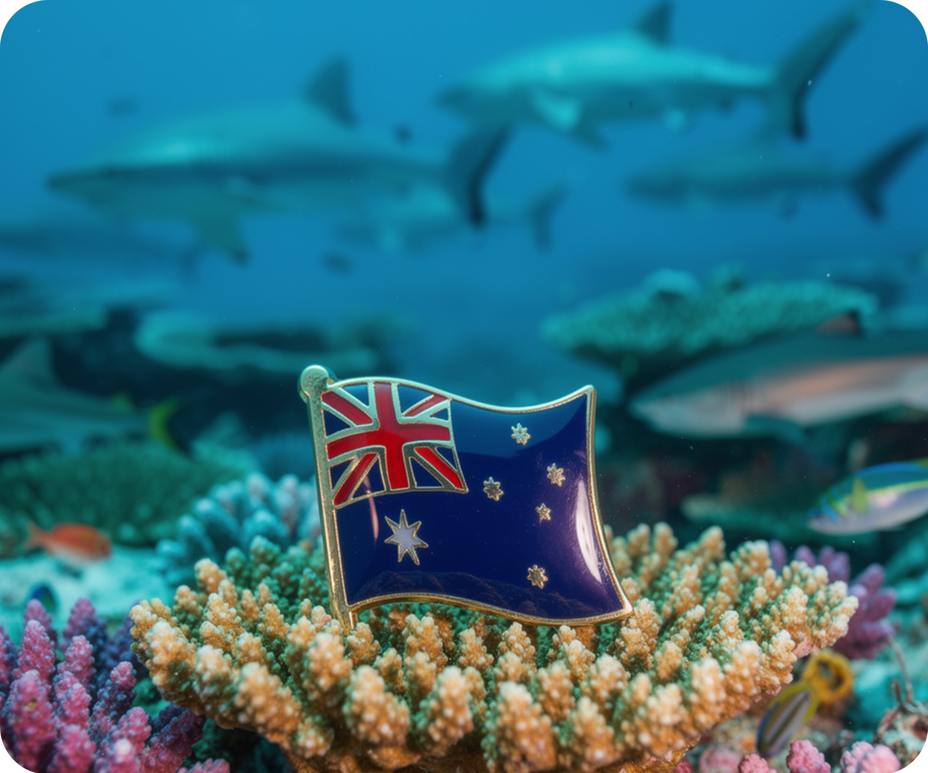 Pin con la bandera de Australia  Imagen secundaria del producto
