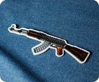 Kalashnikov AK47 Assault Rifle Gun Iron On Patch (9 x 2.8cm)