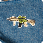 AR-15/M4 Carbine Rifle Gun Iron On Patch (8 x 3.2cm)