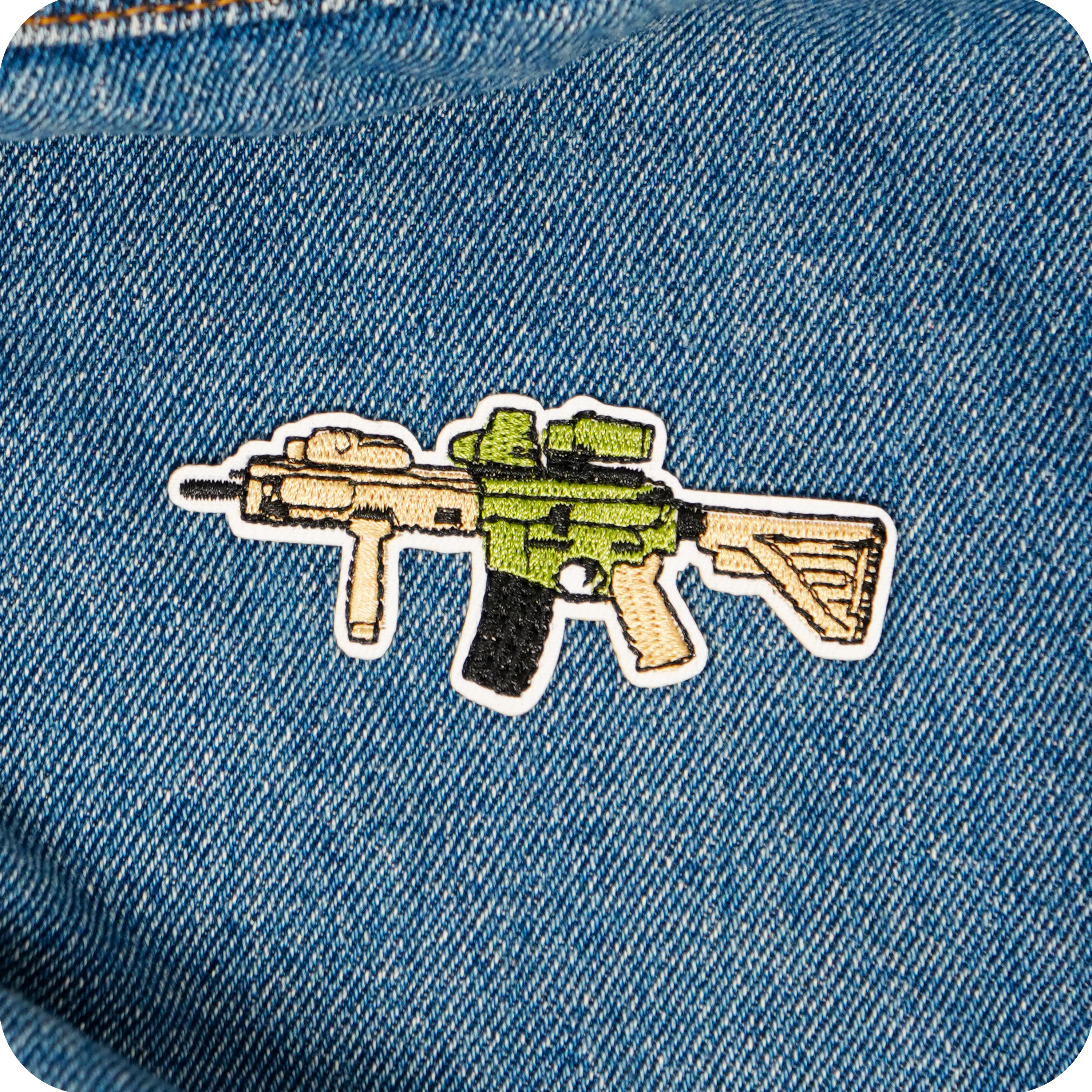 AR-15/M4 Carbine Rifle Gun Iron On Patch (8 x 3.2cm)