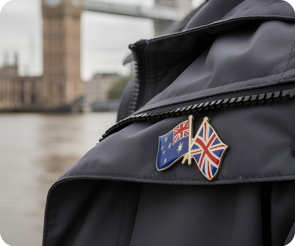 Australia & United Kingdom Friendship Pin Badge