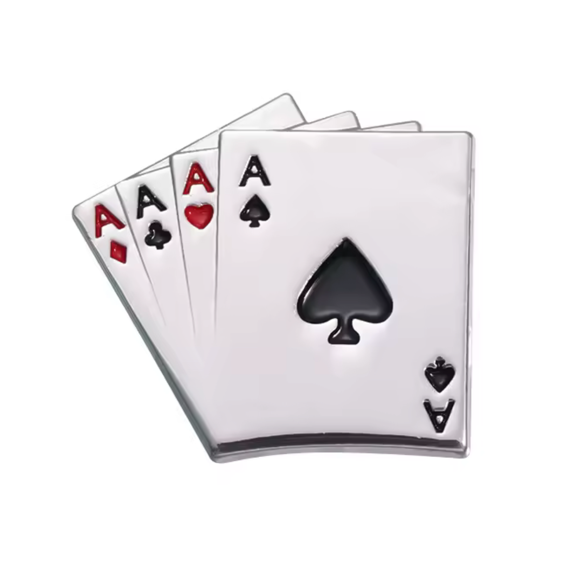 Aces Poker 4 Of A Kind Pin Badge