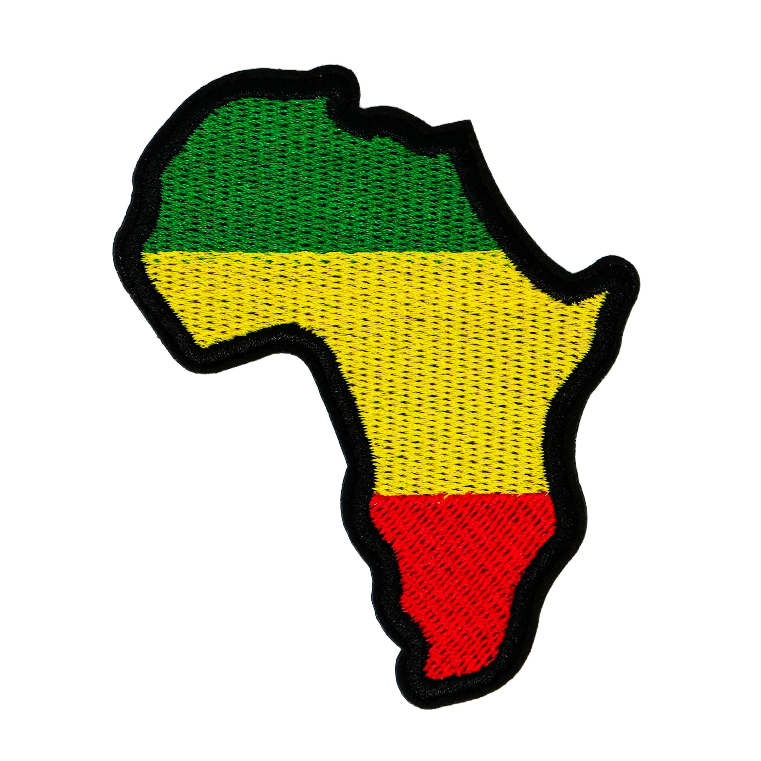 Africa Continent Shape & Flag Iron On Patch (9 x 7cm) Main image