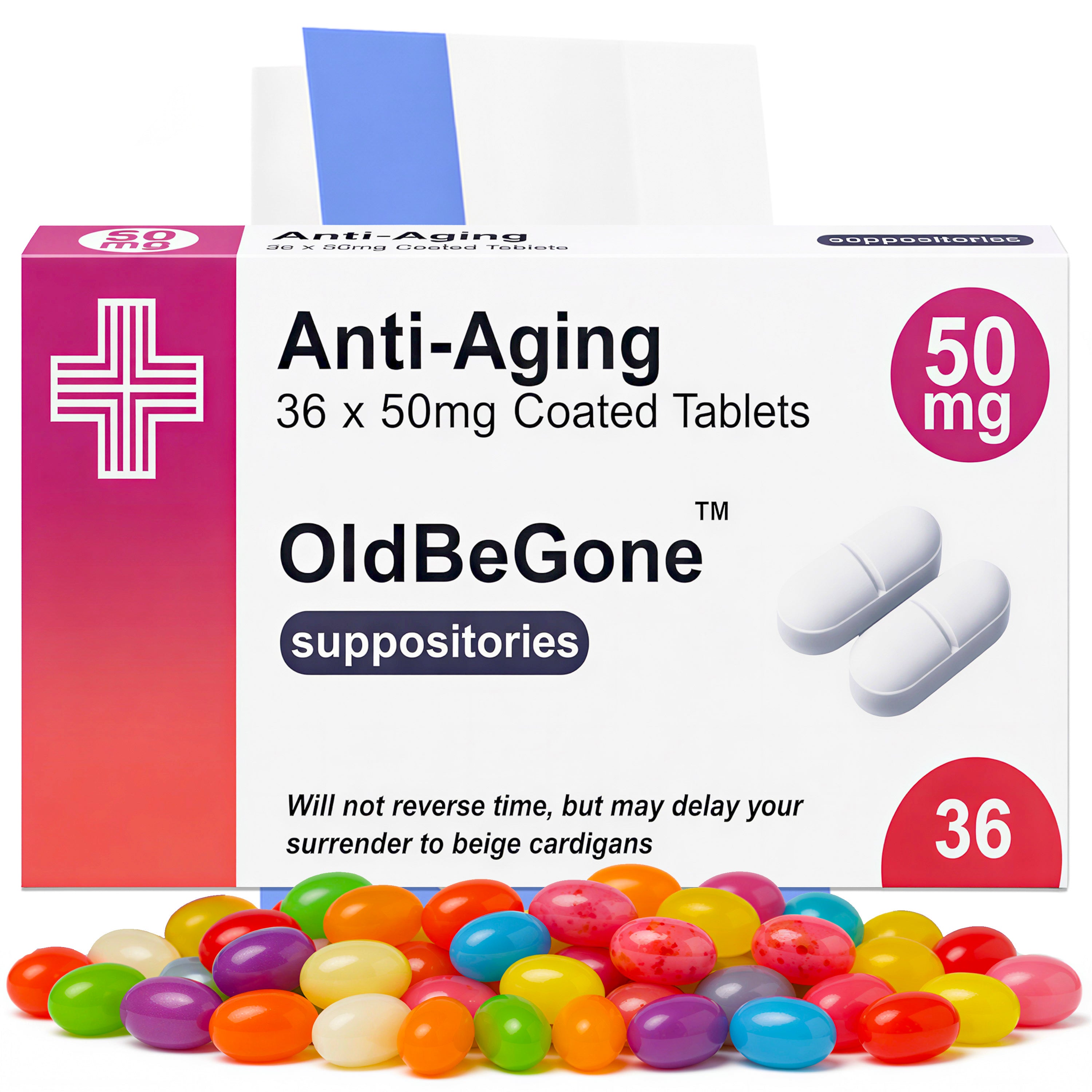 Anti-Aging Prescription Joke Jelly Beans, 36g | Vegan & Vegetarian Main image
