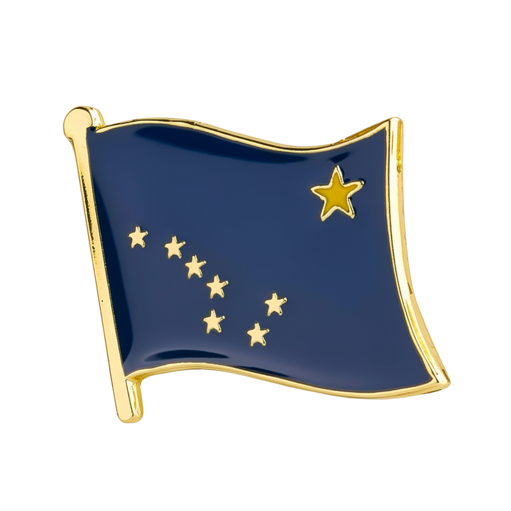 Alaska U.S.A. State Flag Pin Badge