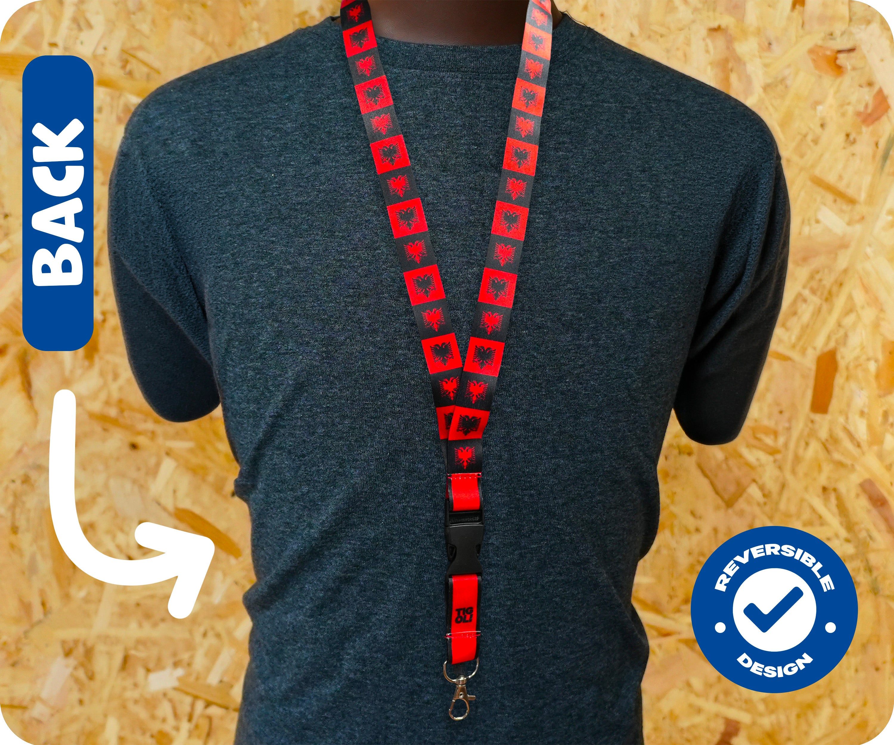 Albania Flag Lanyard