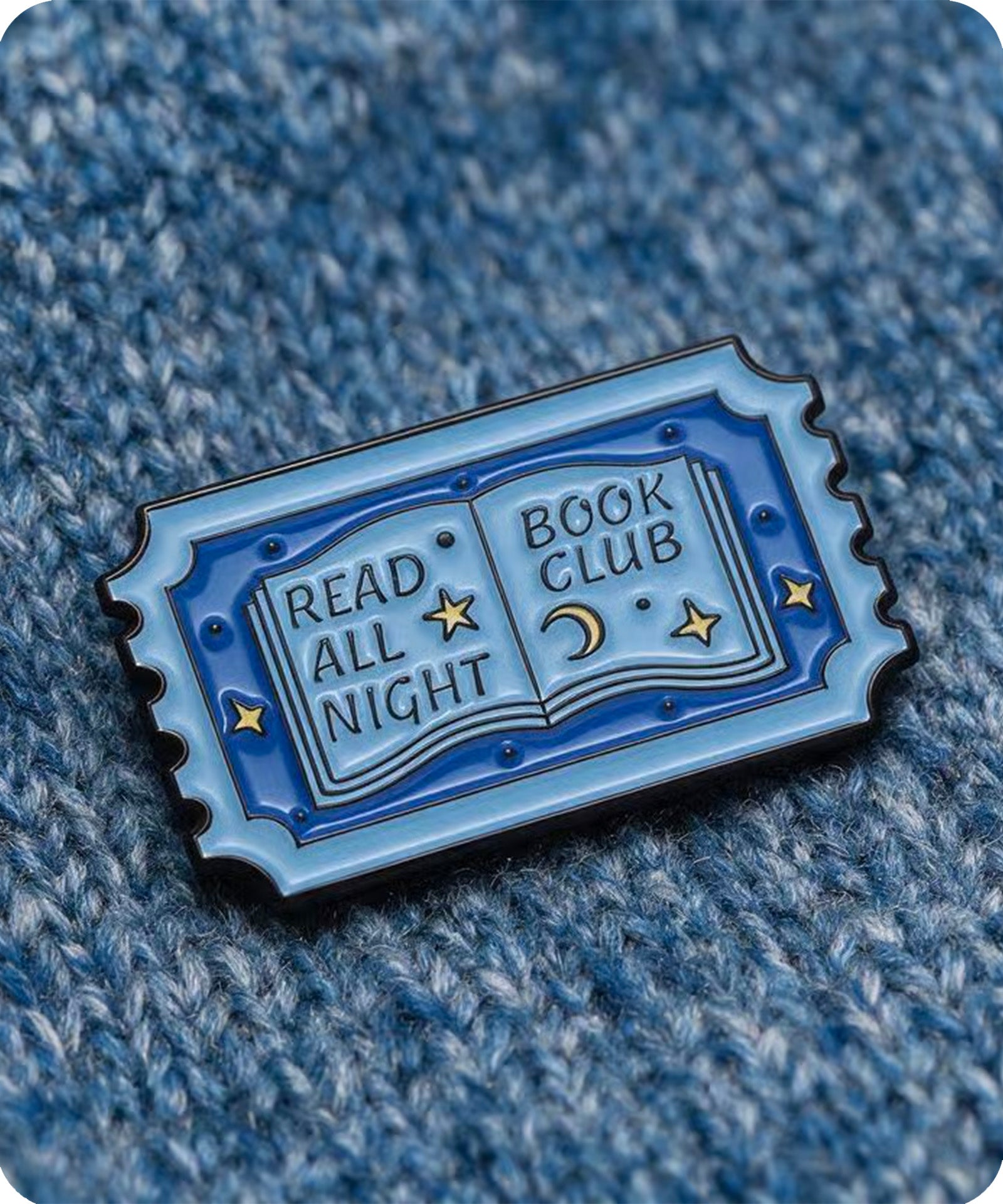Read All Night Book Club Enamel Pin Badge