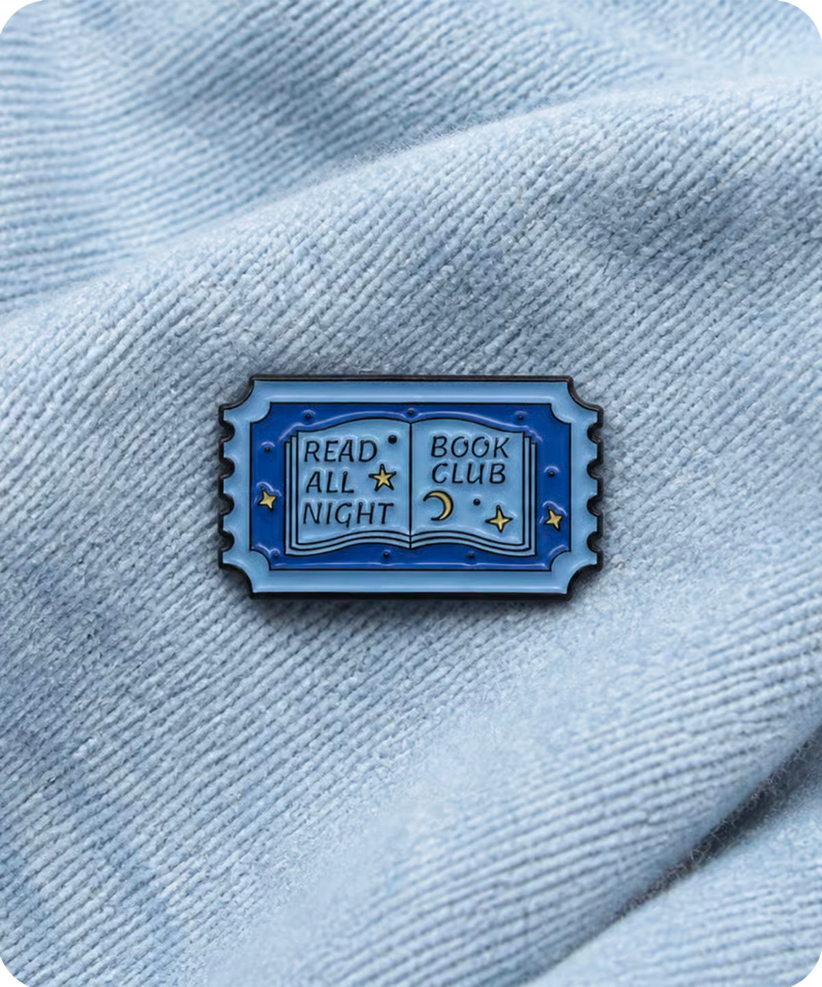 Read All Night Book Club Enamel Pin Badge