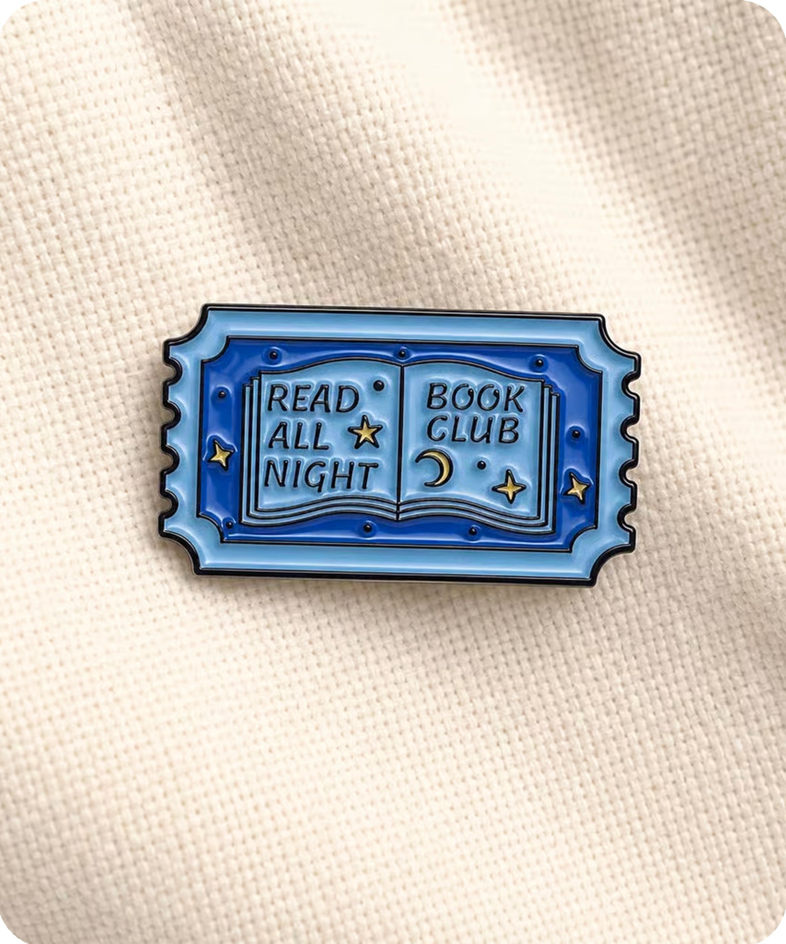 Read All Night Book Club Enamel Pin Badge