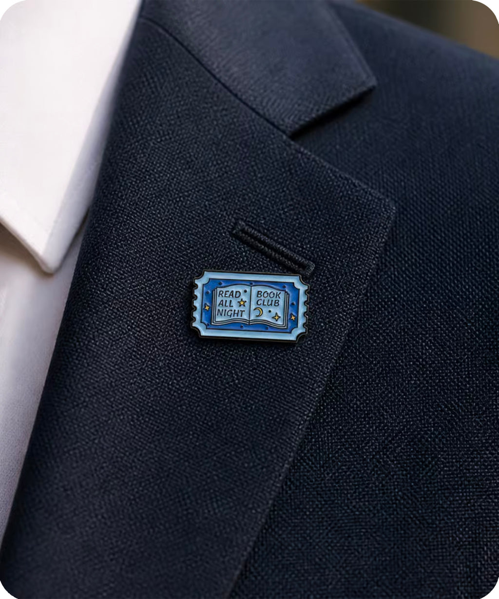 Read All Night Book Club Enamel Pin Badge