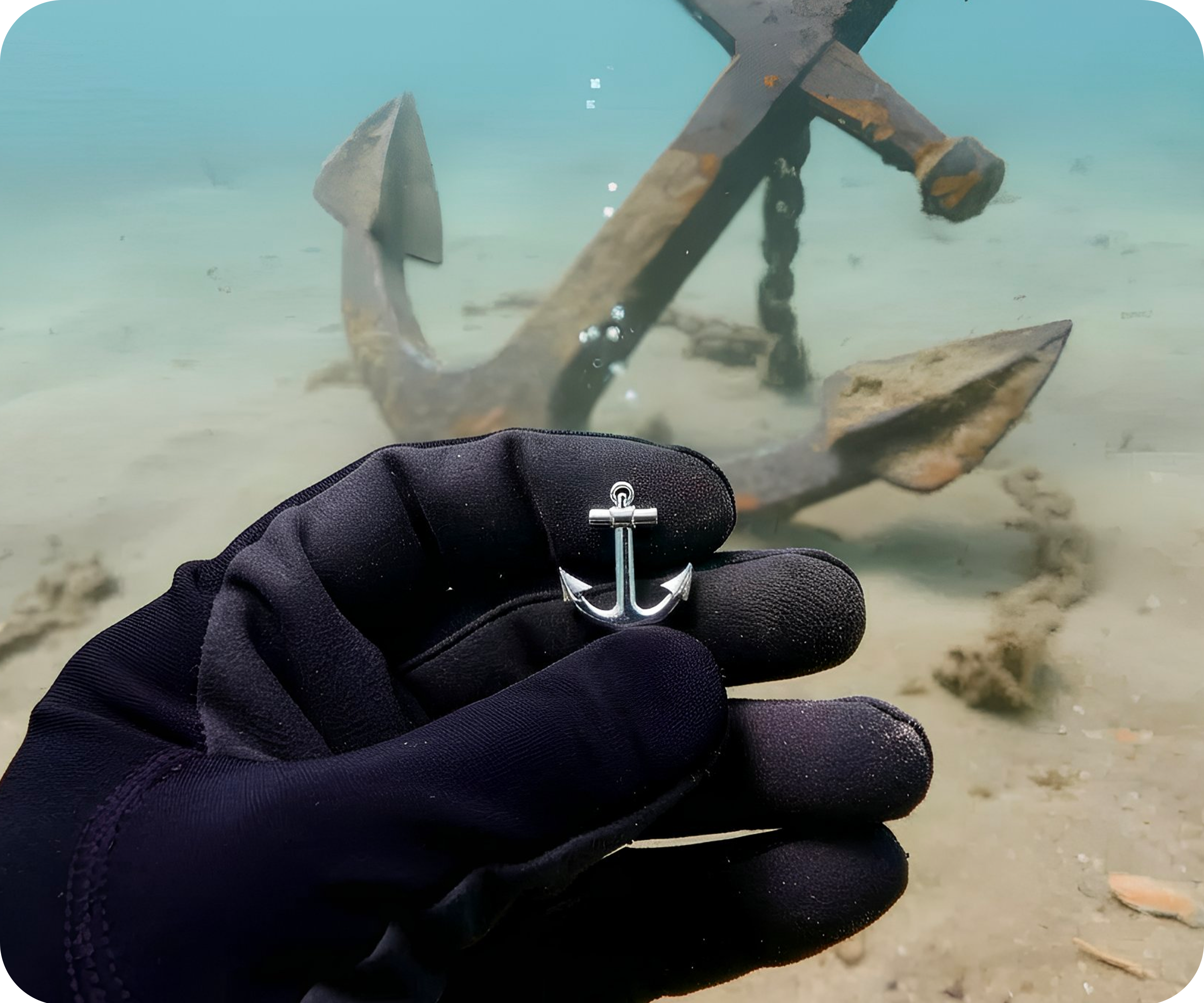 Anchor Sailing Pin Badge