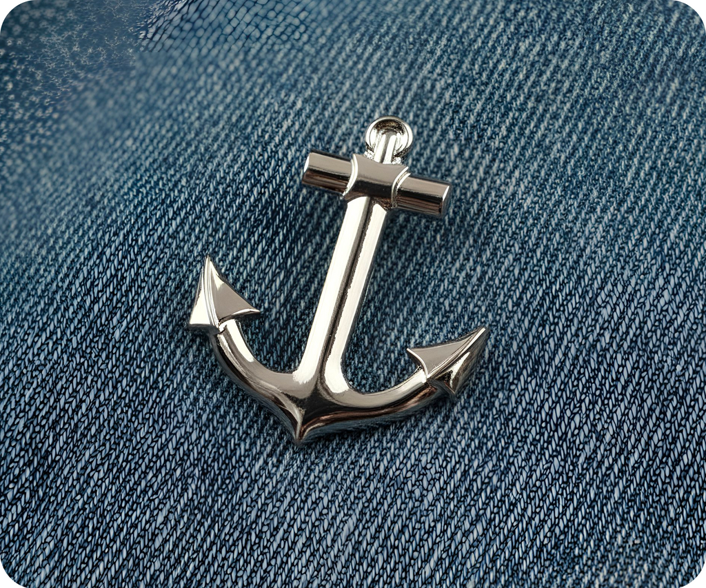 Anchor Sailing Pin Badge