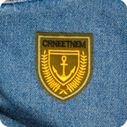Maritime Command Anchor Oak leaf Shield Iron On Patch (6.5 x 5.5cm)