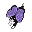 Black and White Cat Butterfly Wings Enamel Lapel Pin Badge