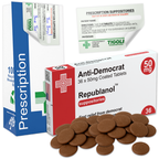 Anti-Democrat Prescription Milk Chocolate, 36g | Vegetarian