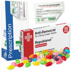 Anti-Democrat Prescription Joke Jelly Beans, 36g | Vegan & Vegetarian