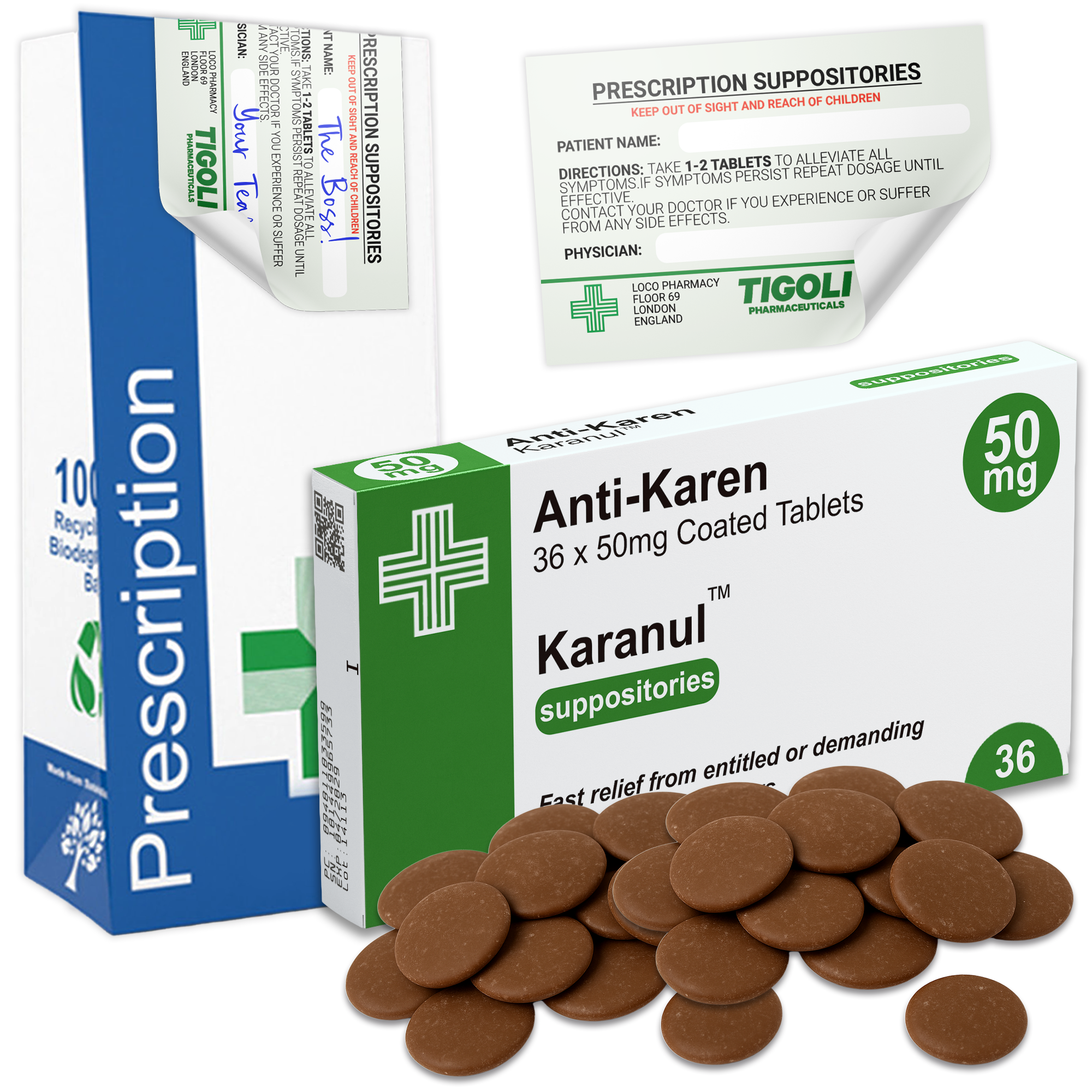 Anti-Karen Prescription Milk Chocolate, 36g | Vegetarian
