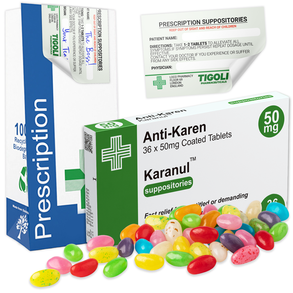Anti-Karen Prescription Joke Jelly Beans, 60g | Vegan & Vegetarian