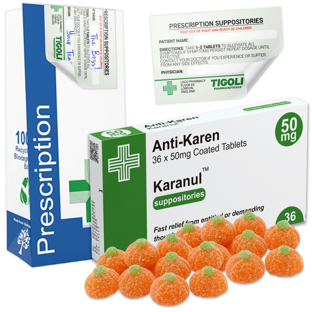 Anti-Karen Prescription Pumpkin Halloween Gummies, 36g | Vegetarian