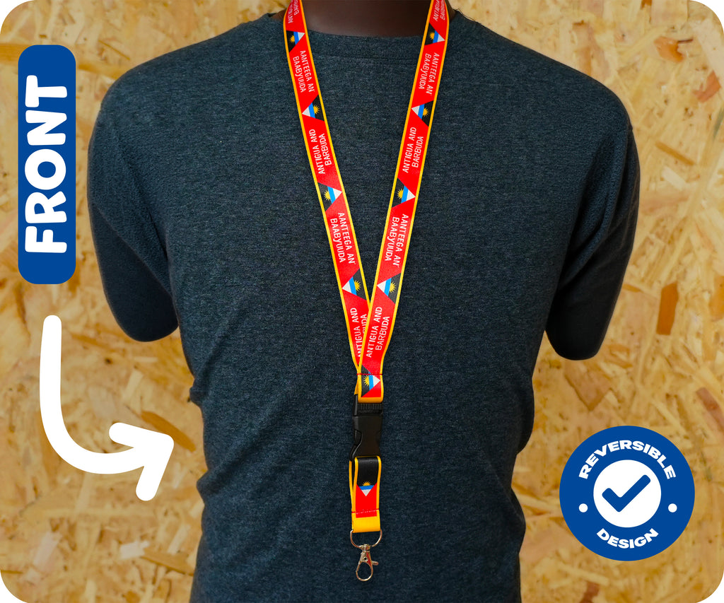 Antigua and Barbuda Flag Lanyard Keychain