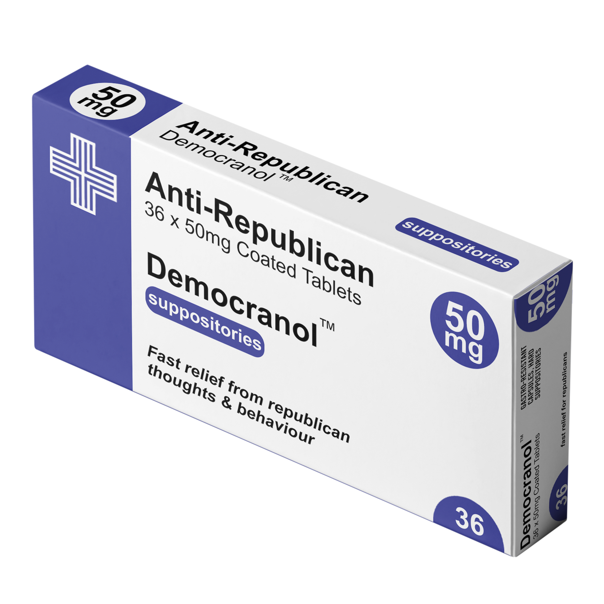 Anti-Republican Pill Medication Box Realistic Prescription Joke Gag Funny + Free Prescription Bag