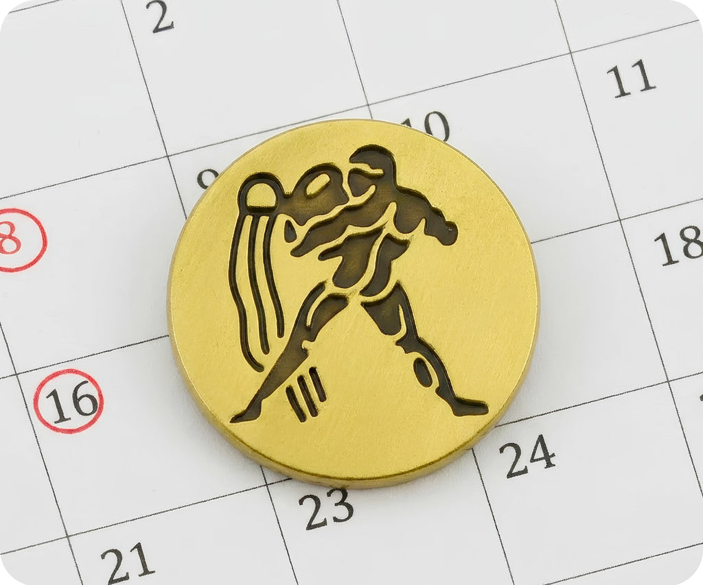 Aquarius Zodiac Sign Pin Badge