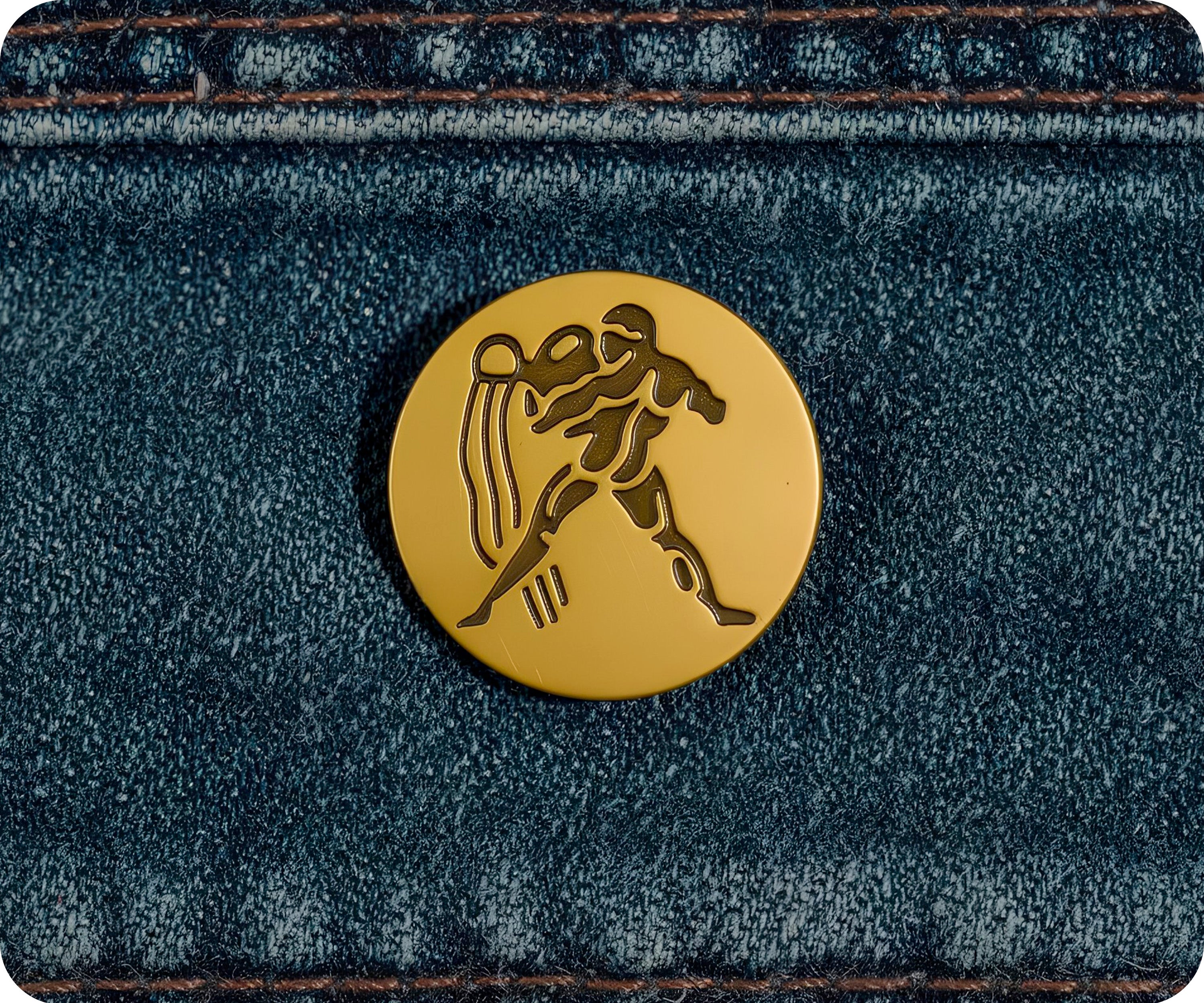 Aquarius Zodiac Sign Pin Badge