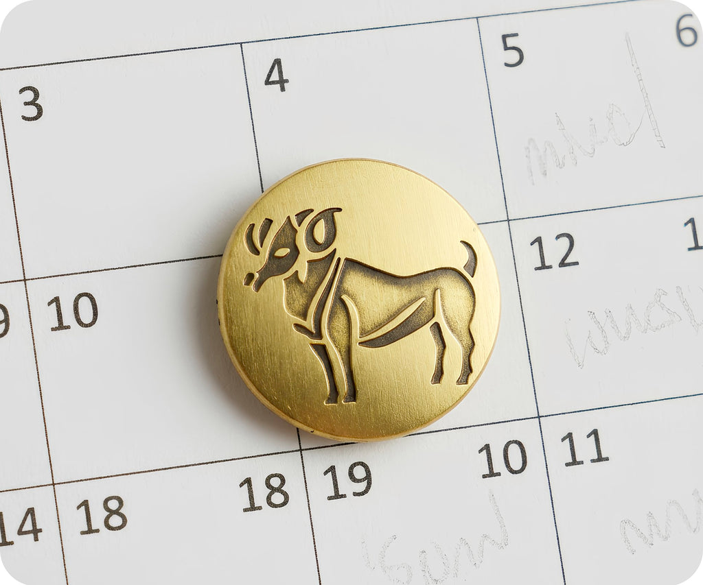 Aries Zodiac Sign Pin Badge