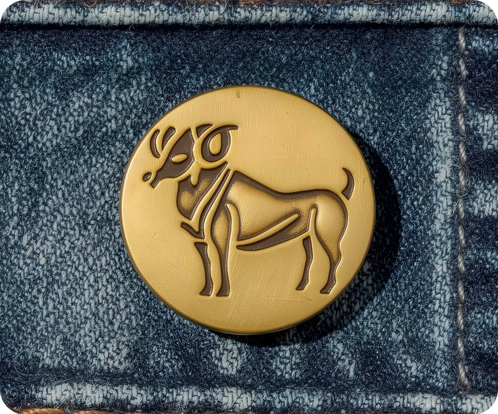 Aries Zodiac Sign Pin Badge