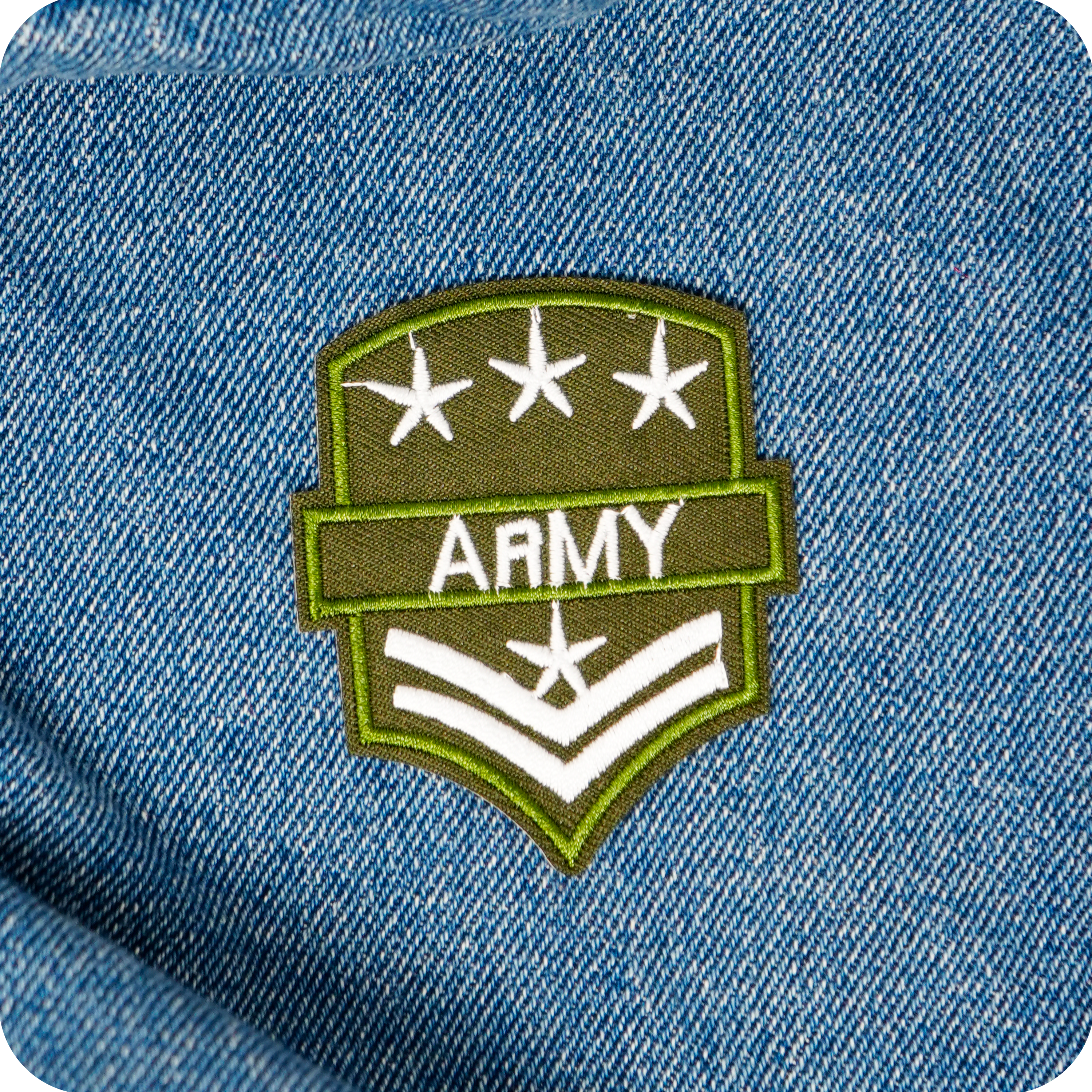 Corporal Army Star Rank Shield Iron On Patch (7 x 5.5cm)