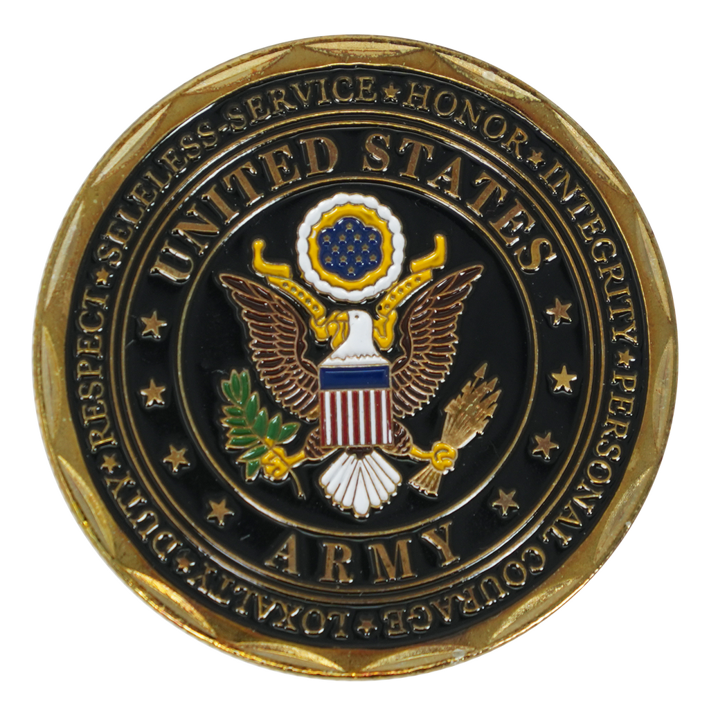 U.S. Army Yellow Ring Challenge Coin