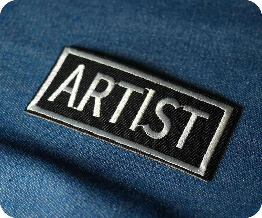 Artist Black Iron On Patch (7.5 x 3cm)