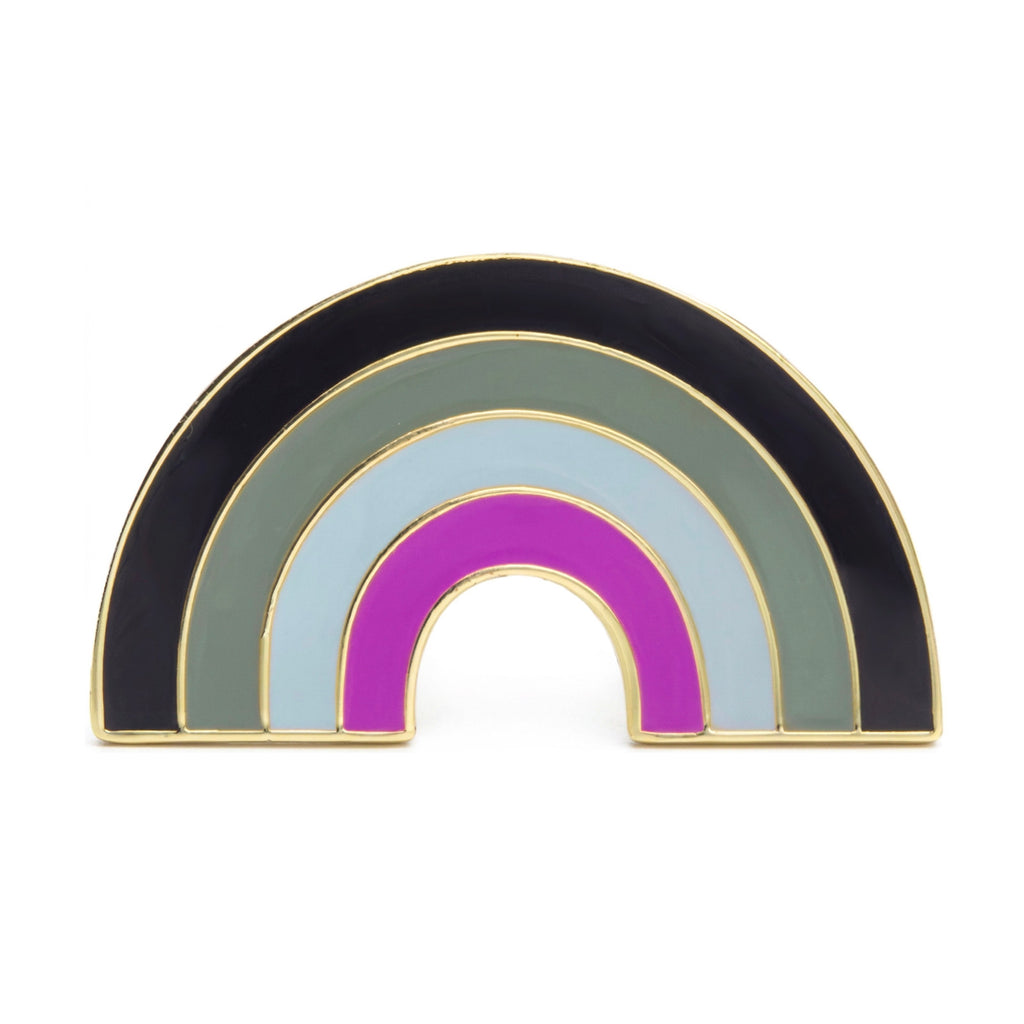 Asexual Pride Rainbow Enamel Lapel Pin Badge