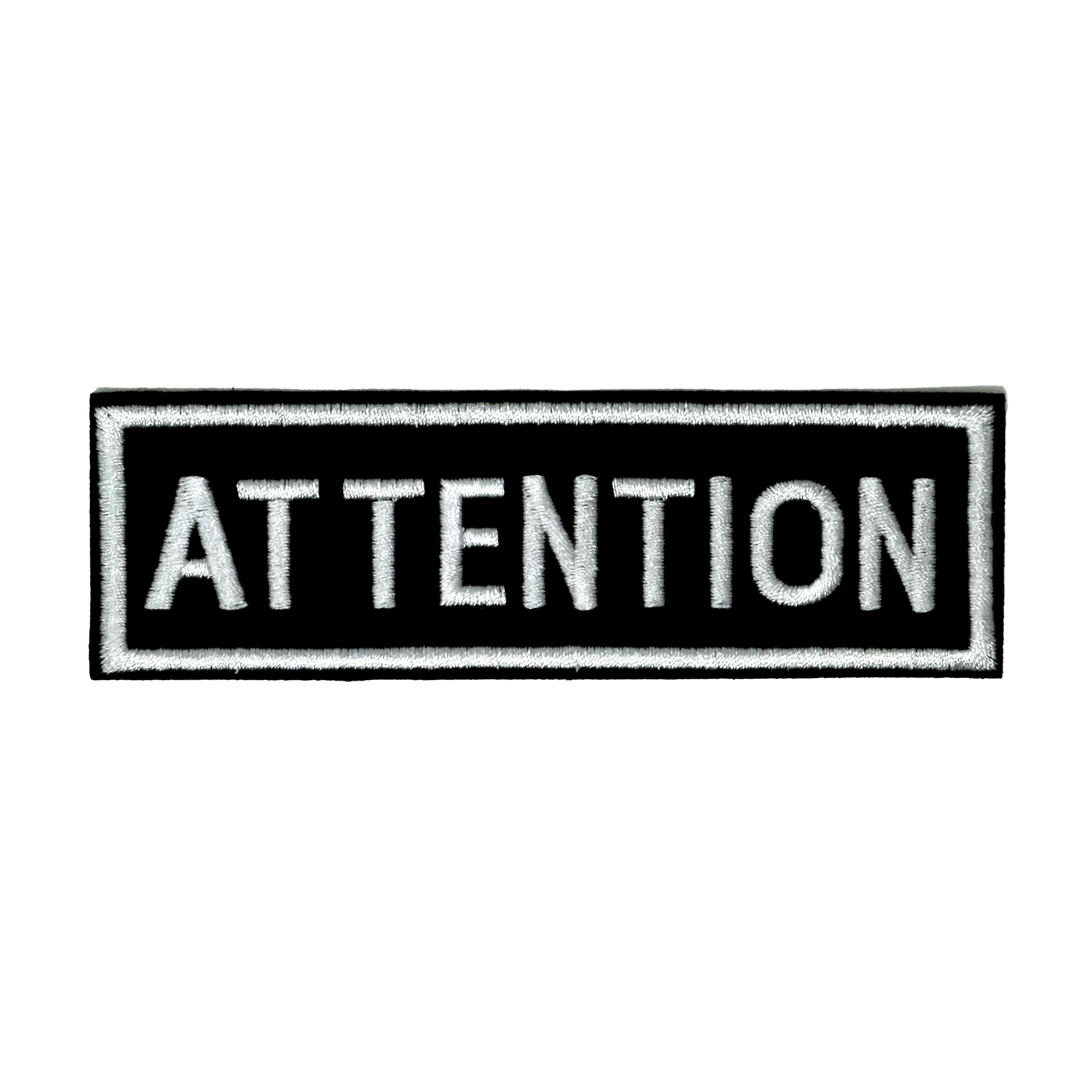 Attention Biker Patch Iron On (11x 3.5cm) Main image
