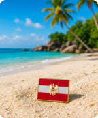 Austria Rectangle Flag Enamel Pin Badge