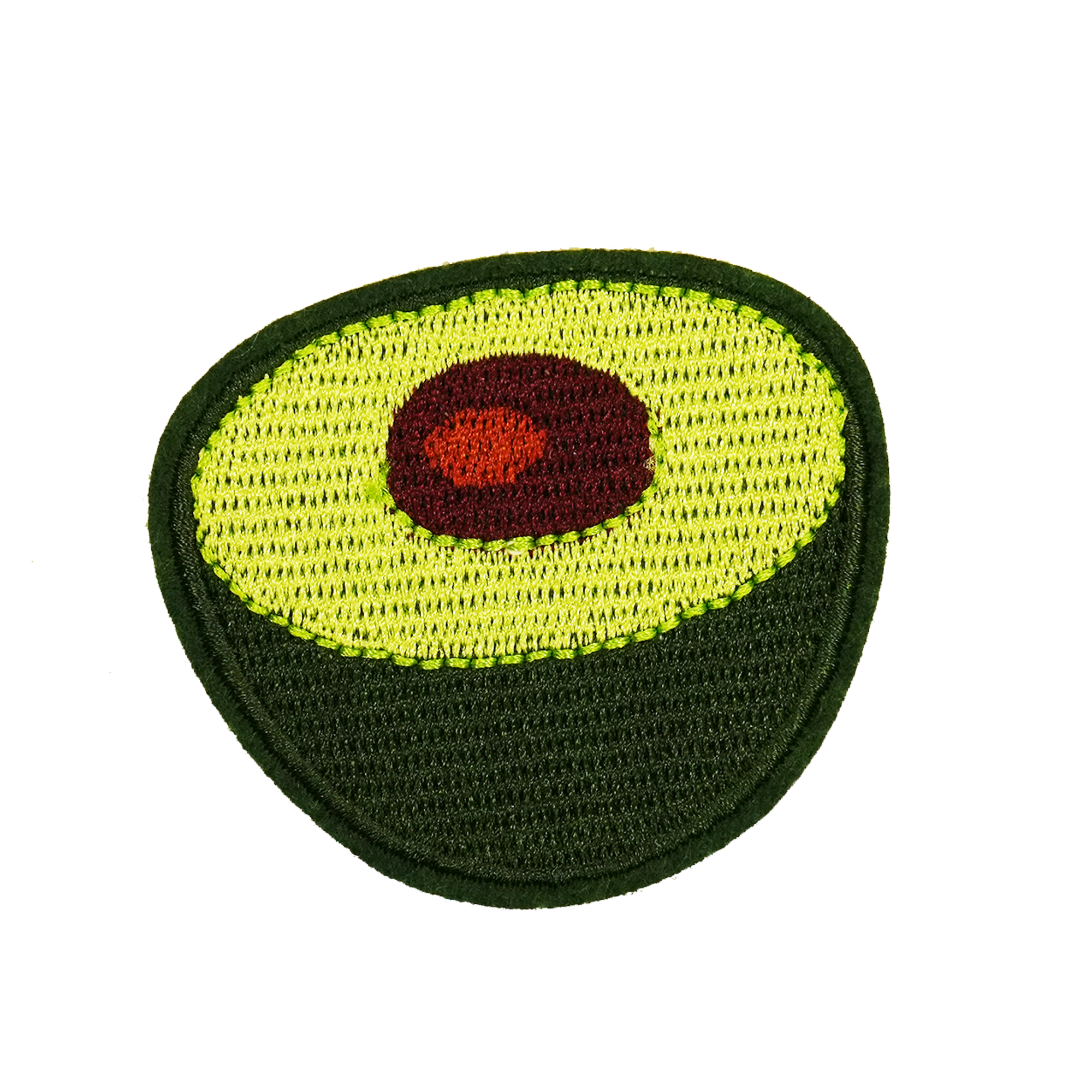 Parche bordado de medio aguacate (6 x 5 cm) Imagen principal del producto