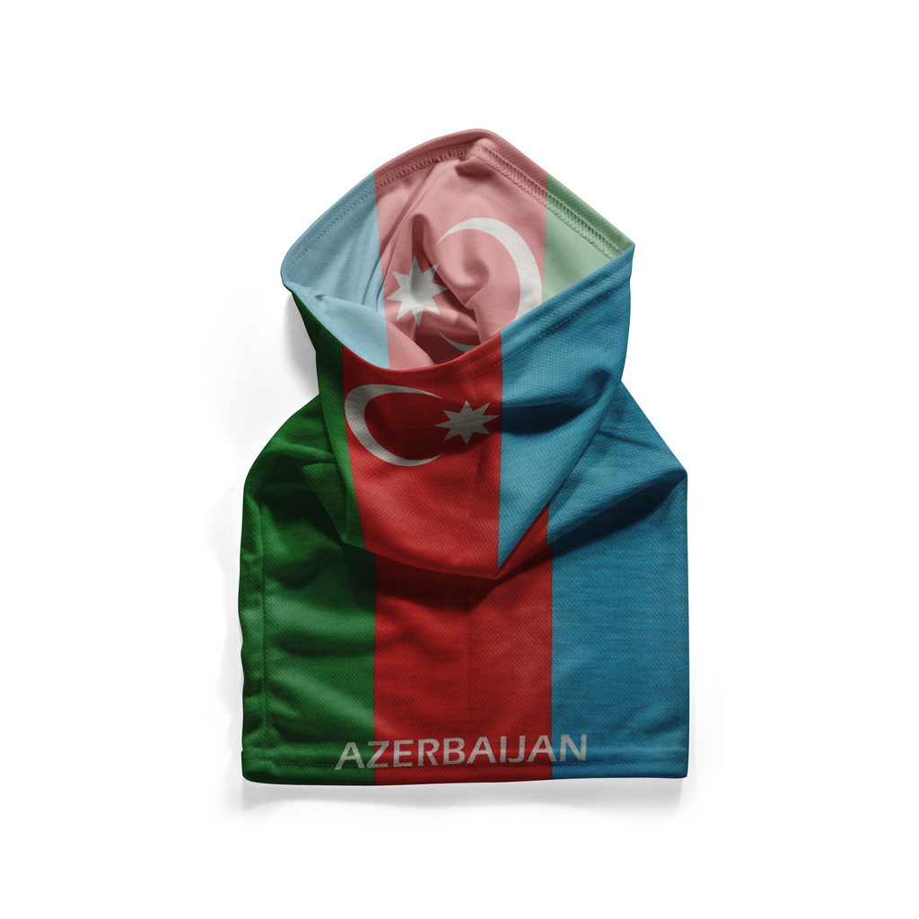 Gorro para cuello con la bandera de Azerbaiyán – Braguero de cuello transpirable para la cara