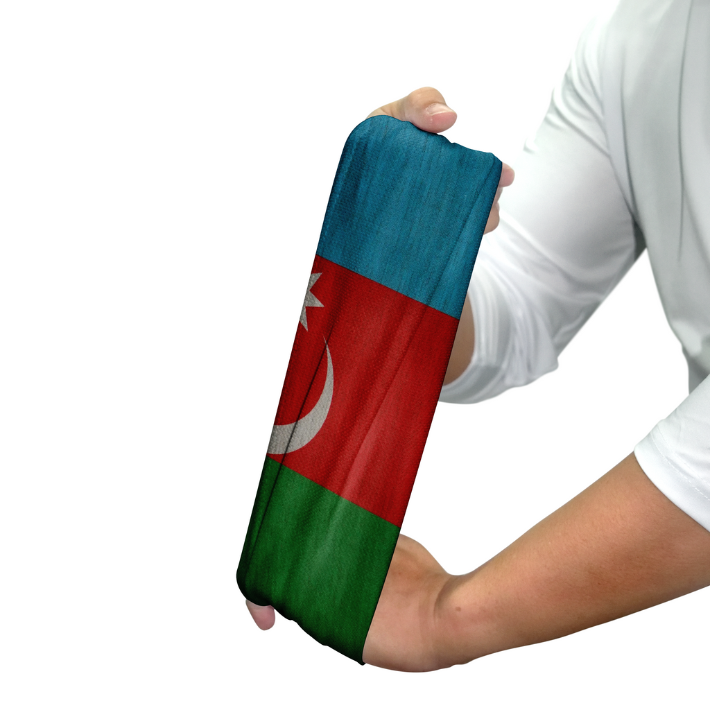 Gorro para cuello con la bandera de Azerbaiyán – Braguero de cuello transpirable para la cara