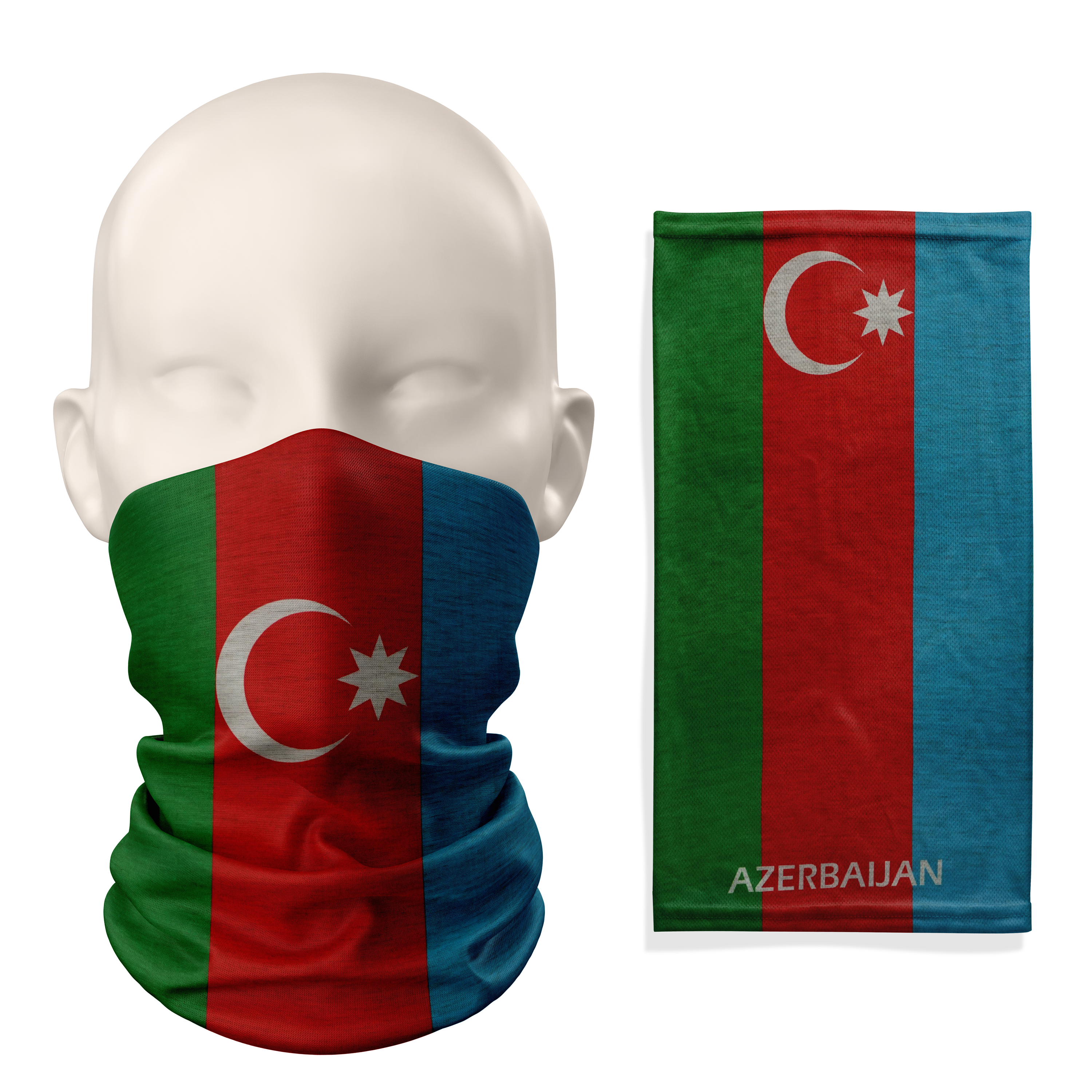 Azerbaijan Flag Snood  – Breathable Mask Neck Gaiter Face Covering Main image