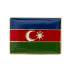 Azerbaijan Rectangle Flag Enamel Pin Badge