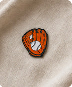 Baseball Glove & Ball Enamel Pin Badge