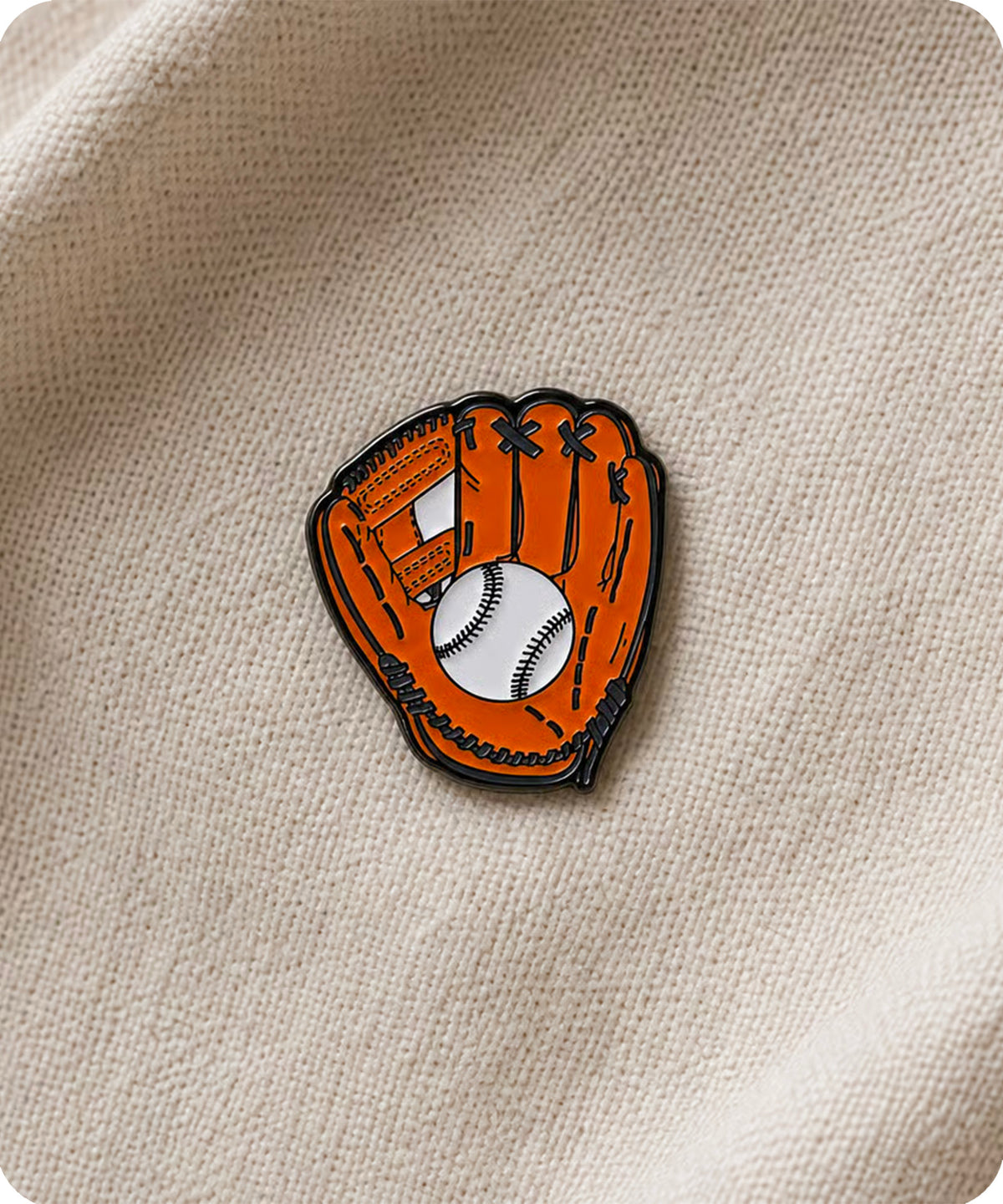 Baseball Glove & Ball Enamel Pin Badge