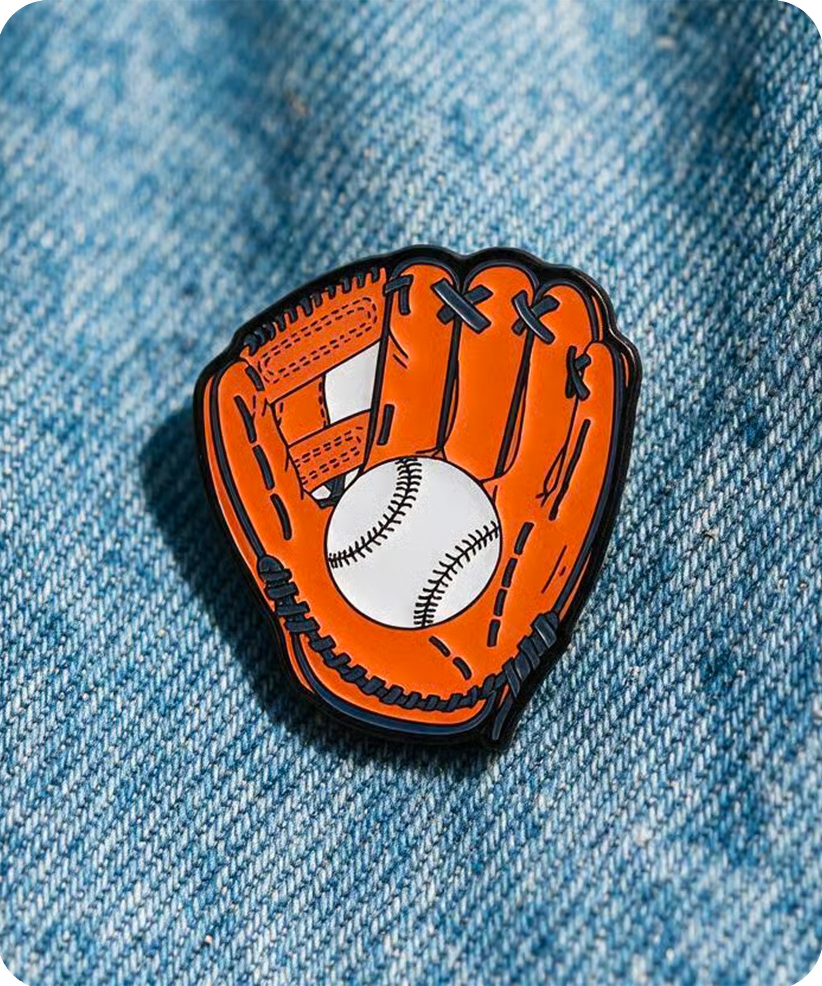 Baseball Glove & Ball Enamel Pin Badge Secondary image
