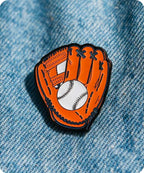 Baseball Glove & Ball Enamel Pin Badge