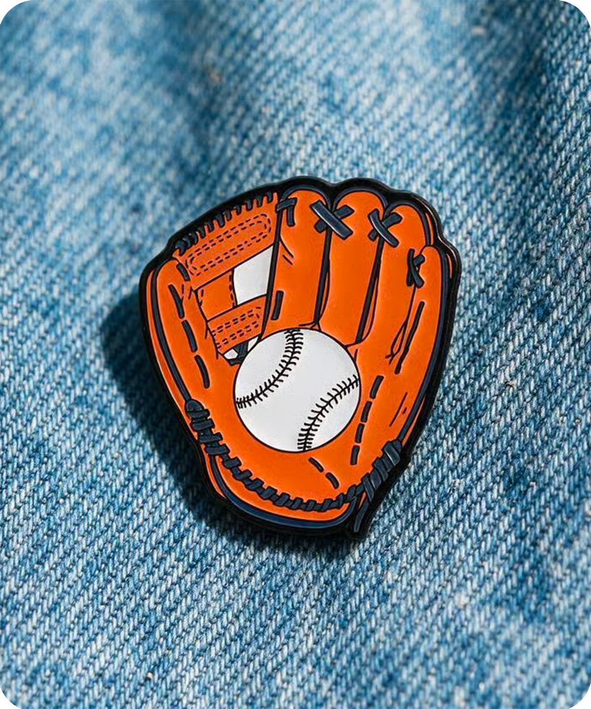 Baseball Glove & Ball Enamel Pin Badge